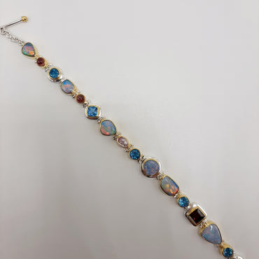 Sterling Silver and 22Kt Yellow gold Michou one of a kind bracelet
