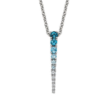 Blue Topaz Icicle Pendant