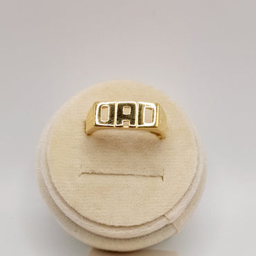 Sterling Silver and Gold Plate Dad Ring