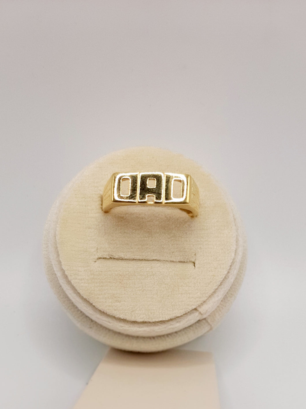 Sterling Silver and Gold Plate Dad Ring