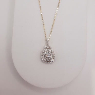 14Kt Yellow Gold Trending Diamond Pendant