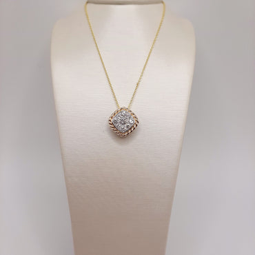 14kt yellow gold diamond fashion necklace