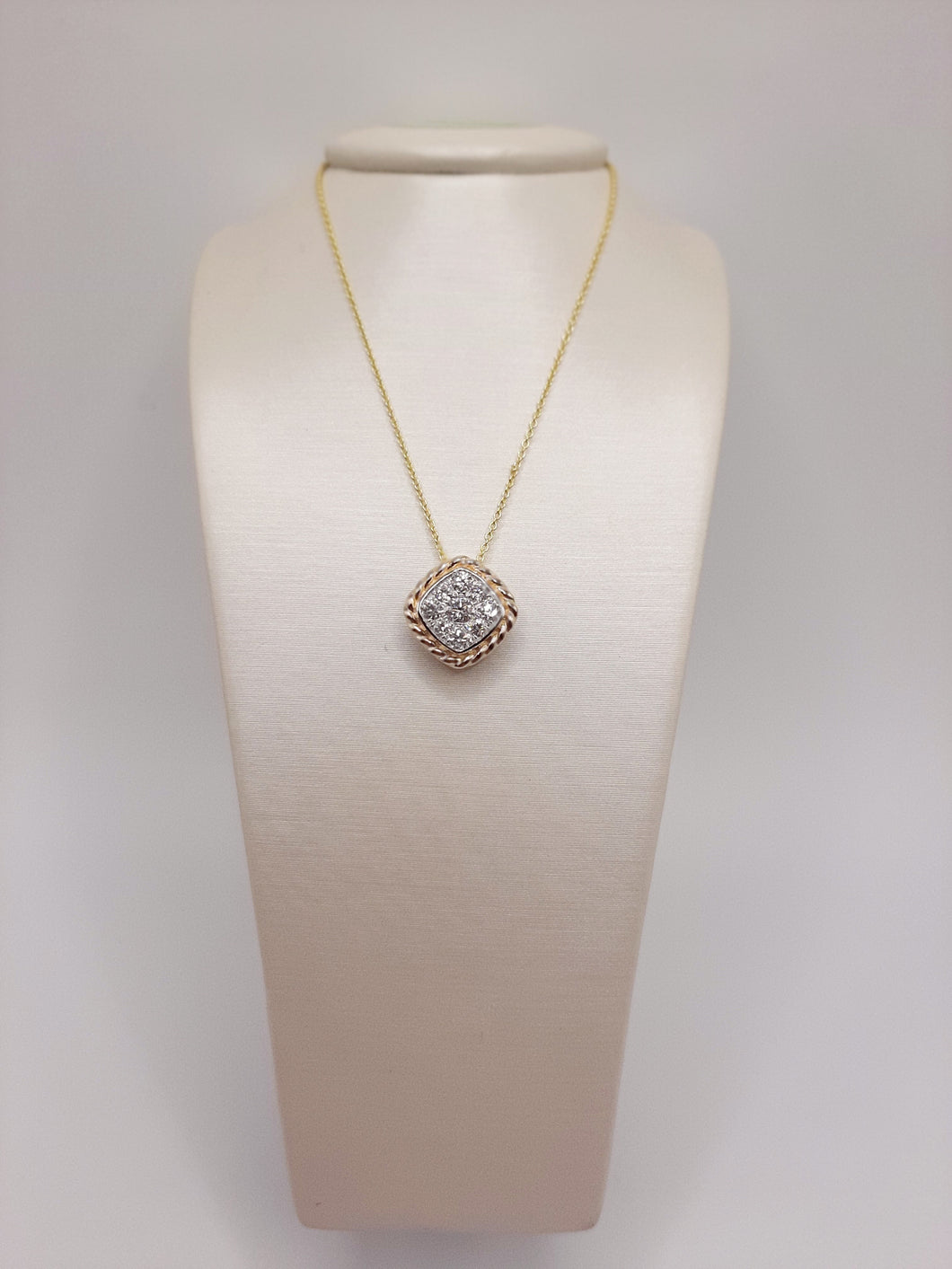 14kt yellow gold diamond fashion necklace