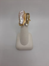 Load image into Gallery viewer, Sterling Silver and 22Kt yellow gold Michou one of a kind ring Featuring Pearl and Citrine
