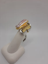 Load image into Gallery viewer, Sterling Silver and 22Kt yellow gold Michou one of a kind ring Featuring Pearl and Citrine
