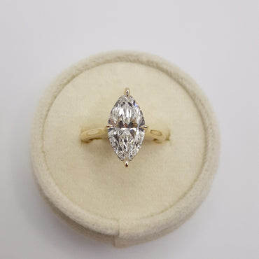 14kt Yellow Gold Marquise Lab Grown Diamond
