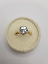 Load image into Gallery viewer, 14kt Yellow Gold 2.55 Carat Round Lab Grown Diamond with Hidden Halo
