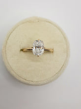 Load image into Gallery viewer, 14kt Yellow Gold Compass set 2.04 carat Cushion Cut Lab Grown Diamond
