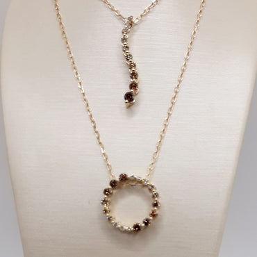 14kt yellow gold desert diamond journey necklace