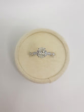 Load image into Gallery viewer, 14 kt white gold oval diamond engagement ring
