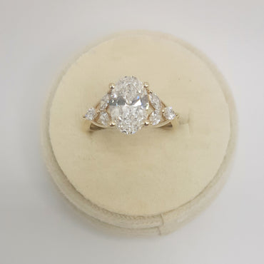 14kt yellow gold diamond engagement ring