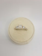 Load image into Gallery viewer, 14kt yellow gold three stone engagement ring
