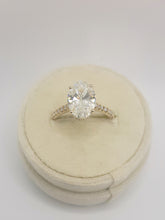 Load image into Gallery viewer, 14kt yellow gold oval diamond engagement ring

