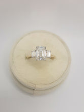 Load image into Gallery viewer, 14kt yellow gold diamond three stone ring
