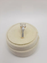Load image into Gallery viewer, 14kt yellow gold diamond three stone ring
