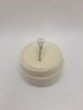 Load image into Gallery viewer, 14kt white gold diamond three stone ring
