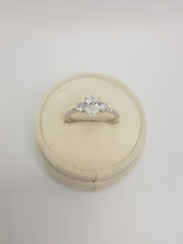 Load image into Gallery viewer, 14kt white gold diamond three stone ring
