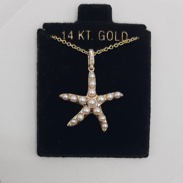 14kt yellow gold Effy starfish necklace