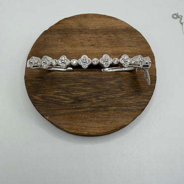 Sterling silver hinged open cuff bracelet