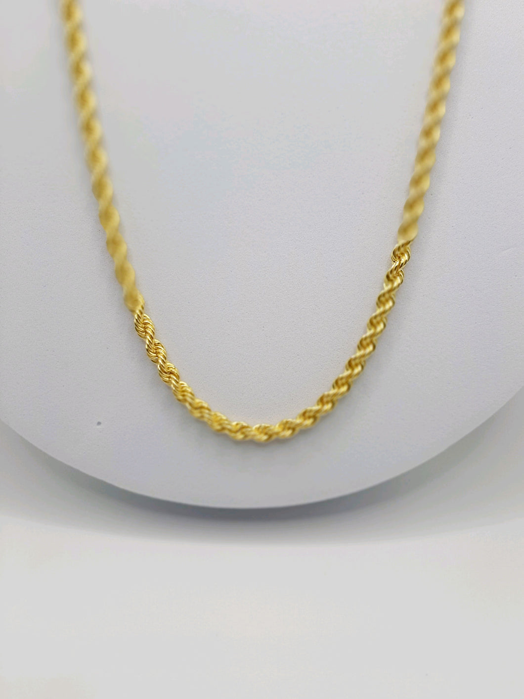 Sterling Silver and Yellow Gold Plate Loose Rope Chain