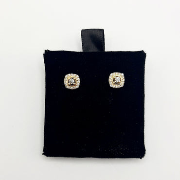 10Kt Yellow Gold  Diamond Earrings