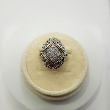 Sterling Silver and 18Kt Yellow Gold Effy Fashion Ring