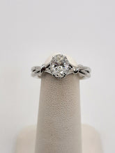 Load image into Gallery viewer, 14Kt White Gold Solitaire Ring Featuring a .83 Carat Oval Diamond
