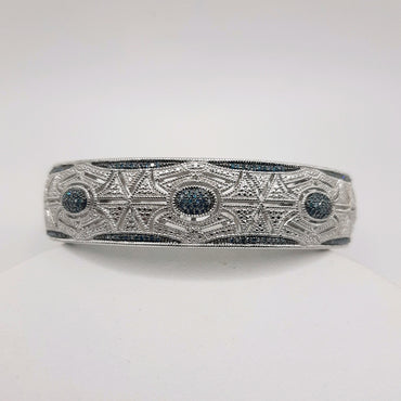 Sterling Silver Hinged Bangle Bracelet