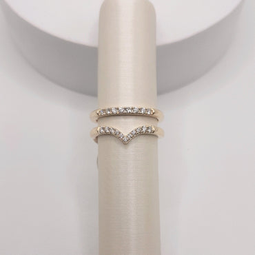 14Kt Yellow Gold Fashion Trending Stack Ring Guard
