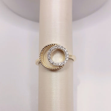 10Kt Yellow Gold Fashion Trending  .16 Carats Diamond Ring