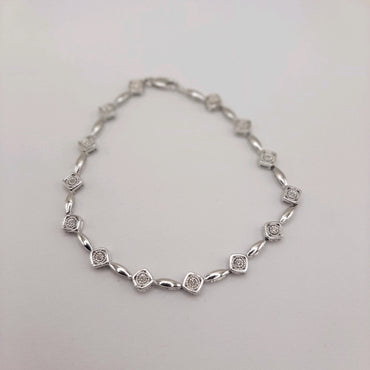 Sterling Silver Tennis Bracelet Featuring .17 Carats of Diamonds