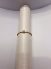 Load image into Gallery viewer, 10Kt Yellow Gold .02 Carat Diamond Cluster on a Beaded Band
