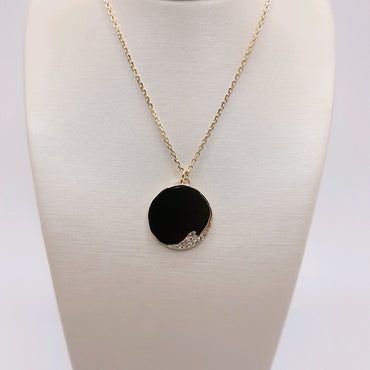 14Kt Yellow Wave Diamond Necklace
