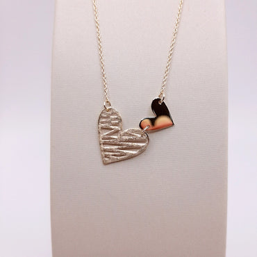 14Kt Yellow Gold Double Heart Necklace