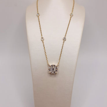 14Kt Yellow Gold Diamond Necklace