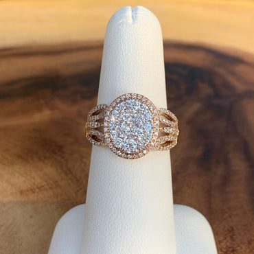 Rose Gold Cluster Ring