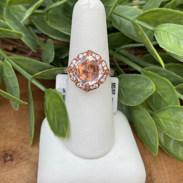 Sterling Silver and Rose Gold Bonded Vintage Ring