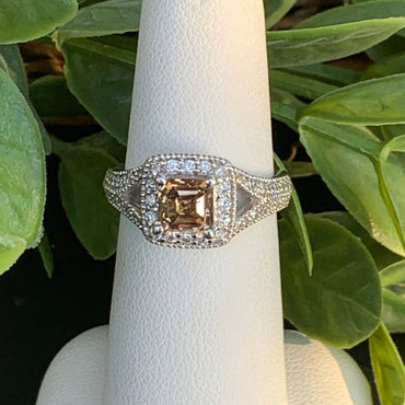 Chocolate Princess Cut Diamond Ring