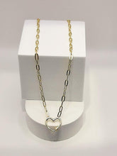 Load image into Gallery viewer, Sterling Silver and Gold Plate Paperclip Necklace
