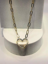 Load image into Gallery viewer, Sterling Silver and Gold Plate Paperclip Necklace
