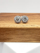 Load image into Gallery viewer, 14Kt Yellow Gold Halo Mount Studs Earrings
