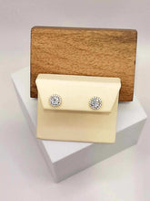 Load image into Gallery viewer, 14Kt Yellow Gold Halo Mount Studs Earrings
