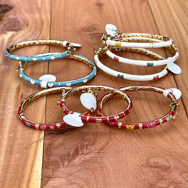 Youth and Baby Enamel Bangle Bracelets in Various Designs