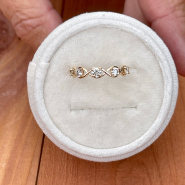 14K Yellow Gold Five Stone 1/2 Carat Diamond Band