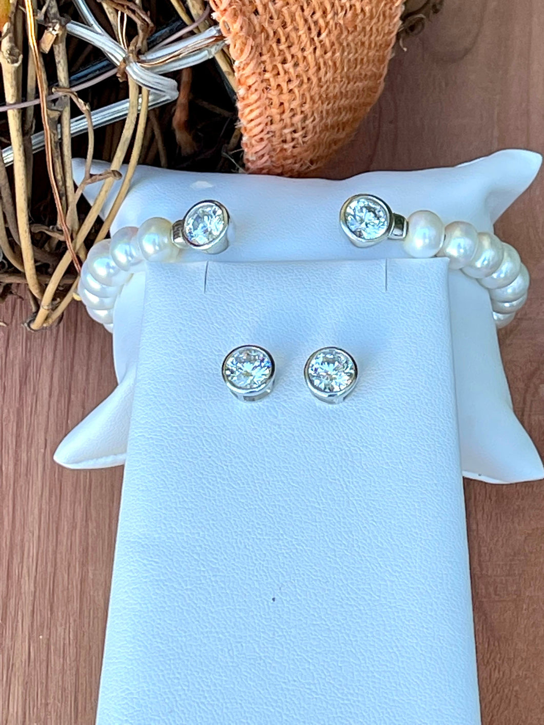 Swarovski Crystal Bracelet and Earring Set