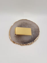 Load image into Gallery viewer, Gold Plated Hinged Money Clip Featuring High Polish

