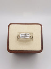 Load image into Gallery viewer, 10 Karat White and Yellow Gold Gents Channel Set Ring
