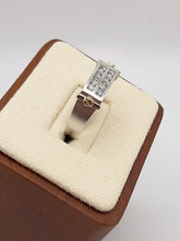 Load image into Gallery viewer, 10 Karat White and Yellow Gold Gents Channel Set Ring
