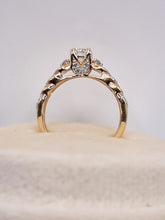 Load image into Gallery viewer, 14Kt Yellow Gold Engagement Ring Featuring A Satin Finish with .75 Carats of Diamonds
