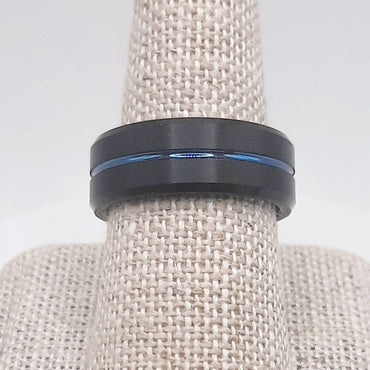 Tungsten Band Featuring Thin Blue Line